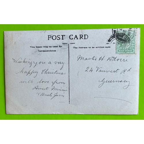 138 - Real photographic postcard, White Rock Landing Place Guernsey, 1907.