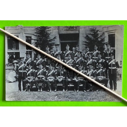 143 - Real photographic postcard by Woodwards Guernsey,  possibly the 2nd Battalion Middlesex Regiment in ... 