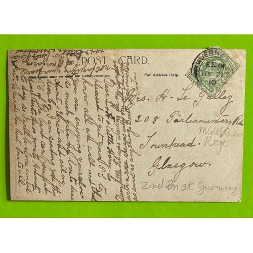 143 - Real photographic postcard by Woodwards Guernsey,  possibly the 2nd Battalion Middlesex Regiment in ... 