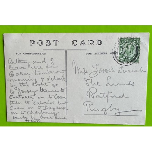 151 - Real photographic postcard by Thomas Bramley Guernsey, Arrival at Guernsey of Turbine Steamer SARNIA... 