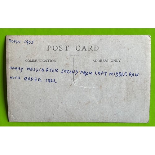 152 - Real photographic postcard by Thomas Bramley Guernsey, Belgrave Wanderers Football Club, Winners of ... 