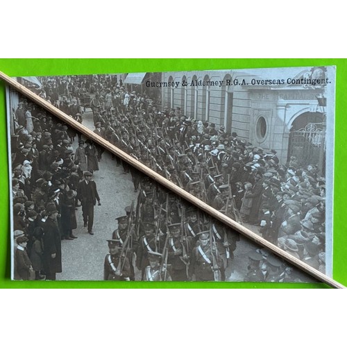 145 - Real photographic postcard by Thomas Bramley Guernsey, Guernsey & Alderney Royal Guernsey Artillery ... 