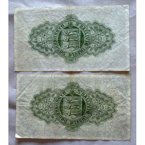 166 - British Banknotes, The States of Guernsey, denomination One Pound, 1st March 1957 & 1st September 19... 