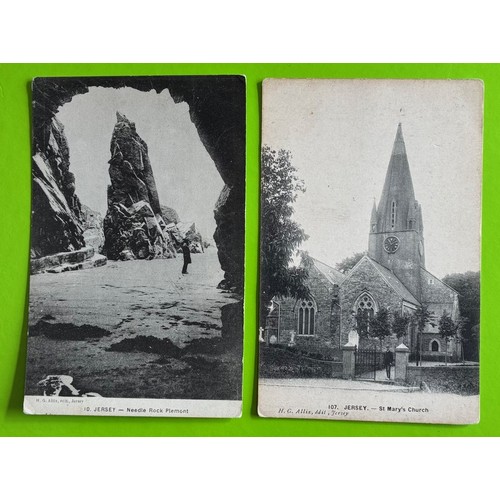 169 - Four printed black and white Allix postcards of Jersey, numbers 10, 18, 107 & 151 (4).