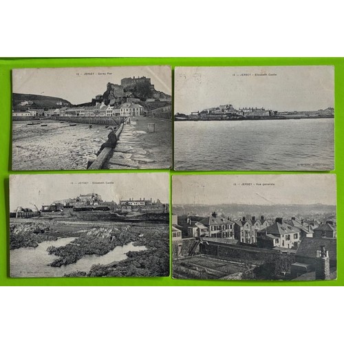 170 - Four printed black and white Allix postcards of Jersey, numbers 12, 14, 15 16 (4).