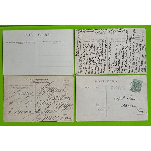 171 - Four printed black and white Allix postcards of Jersey, one with Gorey sub post office p/m numbers 3... 