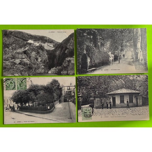 172 - Four printed black and white Allix postcards of Jersey, numbers 9, 40, 43, & 45 (4).