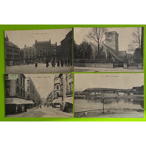 174 - Four printed black and white Allix postcards of Jersey, numbers 17, 20, 25, & 30 (4).