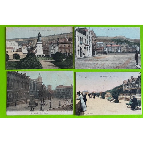 177 - Four printed colour Allix postcards of Jersey, numbers 32, 33, 68, & 88 (4).