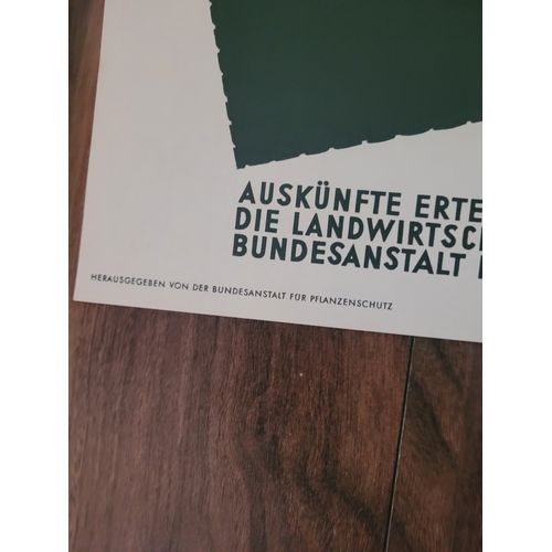 47 - 1950s German language poster; Die Ernte (The Harvest) an advertisement for pesticide -  artist Theo ... 