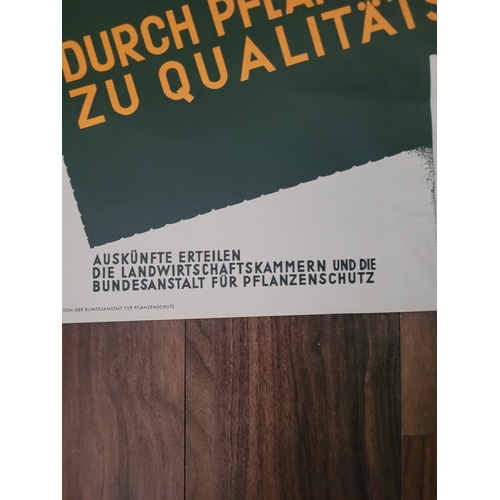 47 - 1950s German language poster; Die Ernte (The Harvest) an advertisement for pesticide -  artist Theo ... 