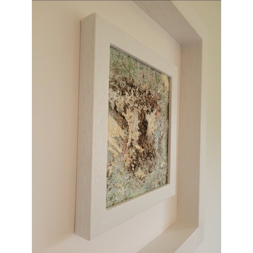 122 - John Kingerlee, signed, Rocks and Flowers, Skibereen 2020 oil and mixed media, image 20x17.5cm frame... 