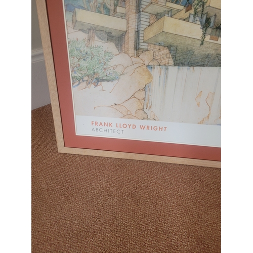 155 - Frank Lloyd Wright  -  Falling Water. framed no glass - large poster