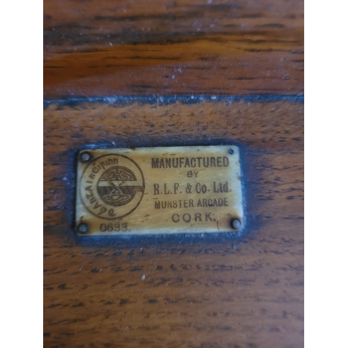 138 - Clerks desk from Munster Arcade Cork, 1920/30s - Manufactured by RLF and CO.