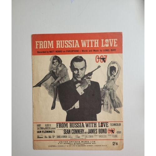 76 - 1960s Sheet Music Georgia on My Mind + From Russia with Love