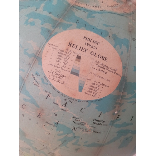 196 - Philips Relief Globe... 19 inches