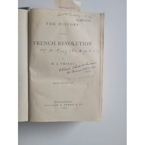 107 - The History of the French Revolution 
1883
MA Theirs
William p Nimmo and Co