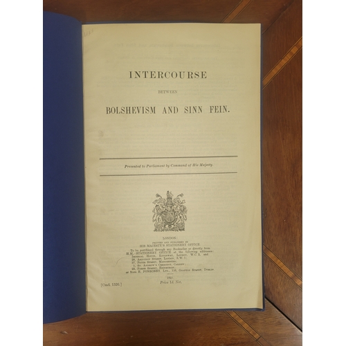 127 - Intercourse Between Bolshevism and Sinn Fein

A British Parliment White Paper from 1921.