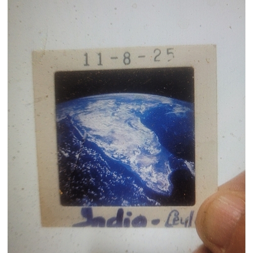 136 - three Photographic slides 'taken from Spaceship apollo 8