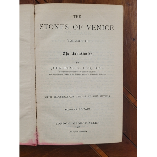 152 - Collection of books by John Ruskin includes;
The Elements of Drawing, in Letters to Beginners 1857. ... 