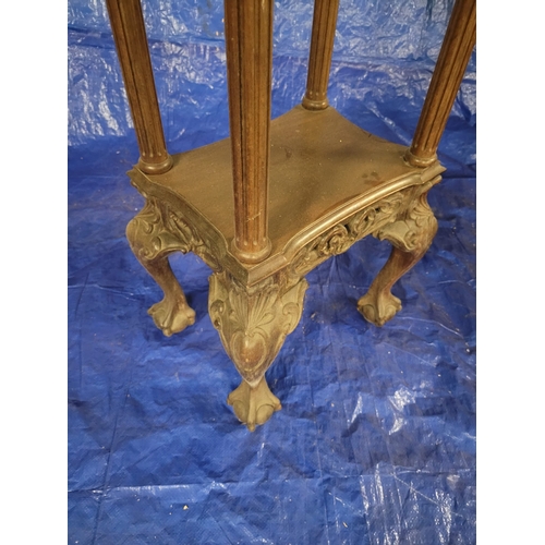 6 - LARGE CARVED MAHOGANY PEDESTAL. PROFUSELY CARVED WITH CRESTED EAGLES TO
EACH CORNER. FLUTED COLUMNS ... 