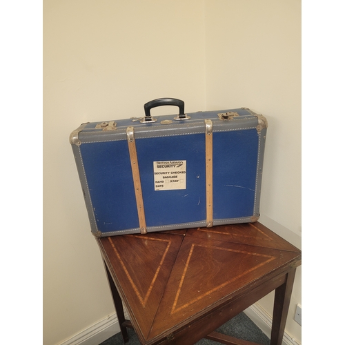 61 - 2 classic vintage suitcases  - one with a British Airways stamp