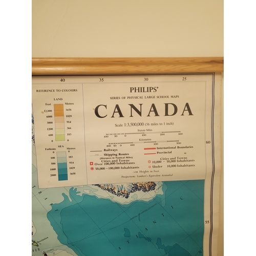 86 - Philip's Political Map of Canada. 1964. 45'' x 6ft.