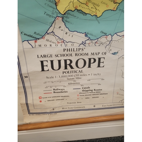 87 - Large Philip's Map of Europe. 1967. 61.5'' x 69.5''