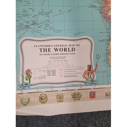 112 - 1967. Stanford's General Map of the World of Mercator's Projection
28 x 41 inches