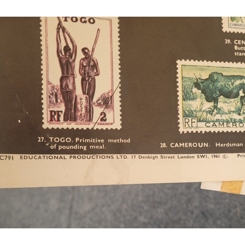 135 - Stamp Collecting Interest. Poster. The Story of Africa in Stamps. 1961.  Produced by the Stamp Colle... 