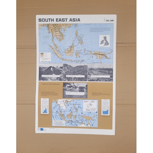 191 - 3 large posters info graphs about South East Asia.