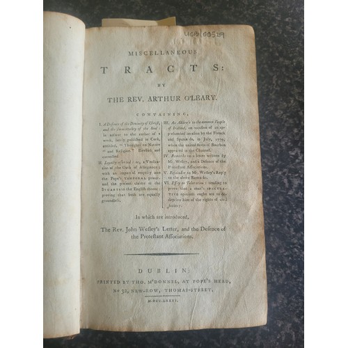 223 - Miscellaneous Tracts by The Reverend Arthur O'Leary

1781

Printed Dublin by Tho M'Donnell, at Pope'... 