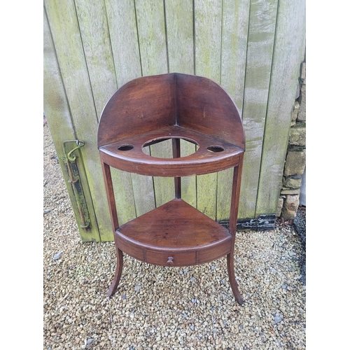 4 - Corner wash stand and bedside table locker with three drawers