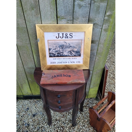 18 - John Jameson and Son Sign  -  in a golden coloured frame with a wooden Jameson sign