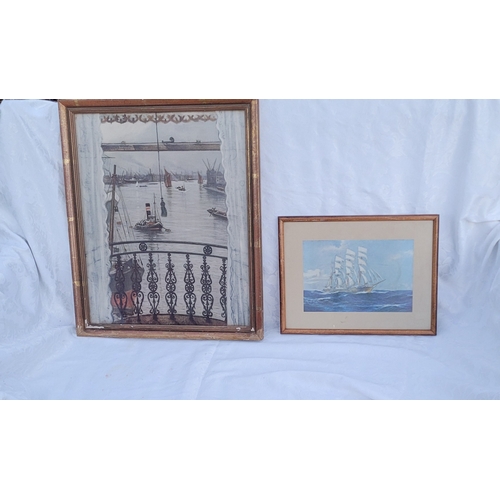 28 - 2 decorative prints - Maritime themed