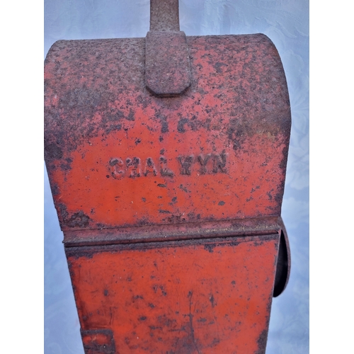 33 - Railway lamp with a Welsh stamp - 'CHALWYN'