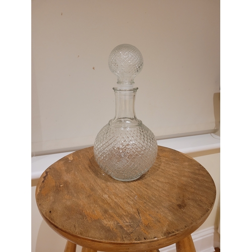 49 - Glass Decanter and a Danish Glass bottle