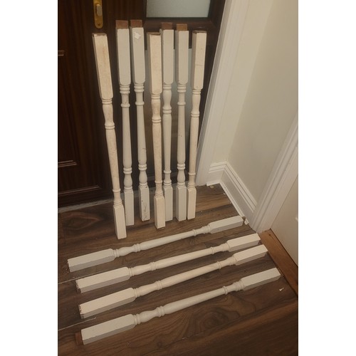 77 - A set of Mahogany staircase spindles -  36 in total