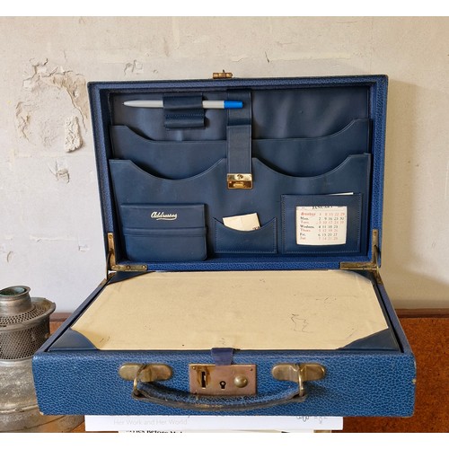 24 - Lever (Lever London Made) small attache case brief case and writing slope.