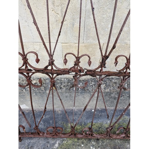 76 - X2 Early twentieth century wrought iron gates. 4.5ft x 4.5ft

*correction..  gates not hanging windo... 