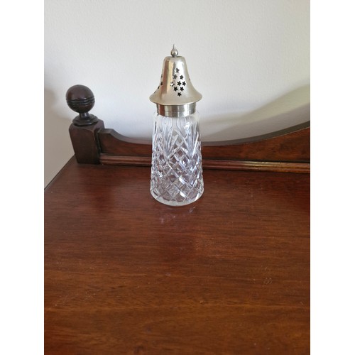 136 - Crystal sugar caster