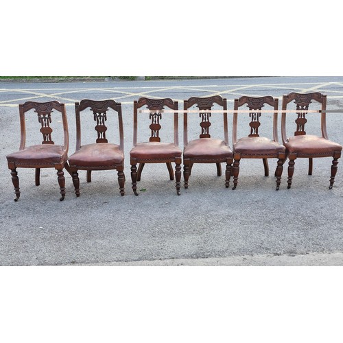 256 - Set of 6 priest chairs