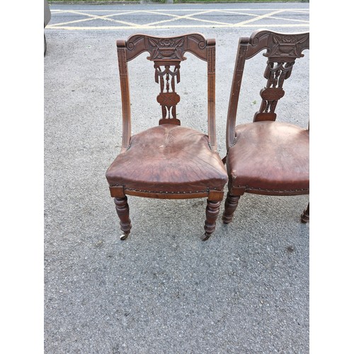 256 - Set of 6 priest chairs