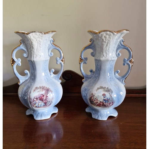 30 - 2 Staffordshire Vases  -