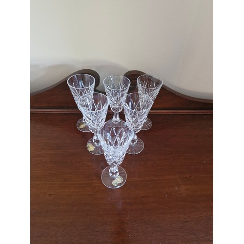 15 - 6 Waterford Crystal Kinsale claret/sherry goblets