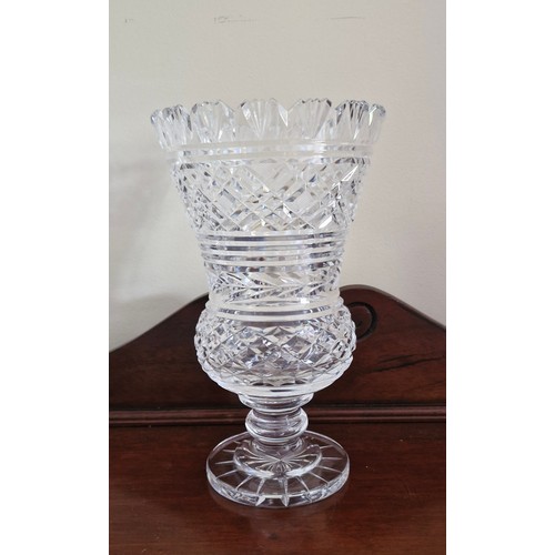 19 - Waterford Crystal pedestal vase  -