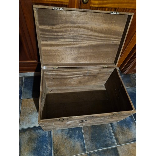 340 - An attractive timber steamer trunk -