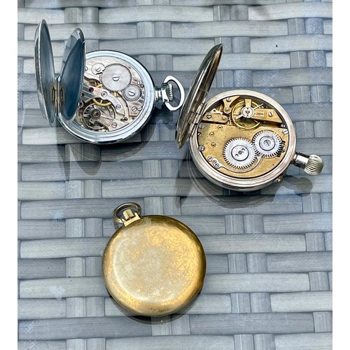 329 - 3 Vintage manual wind pocket watches in running order