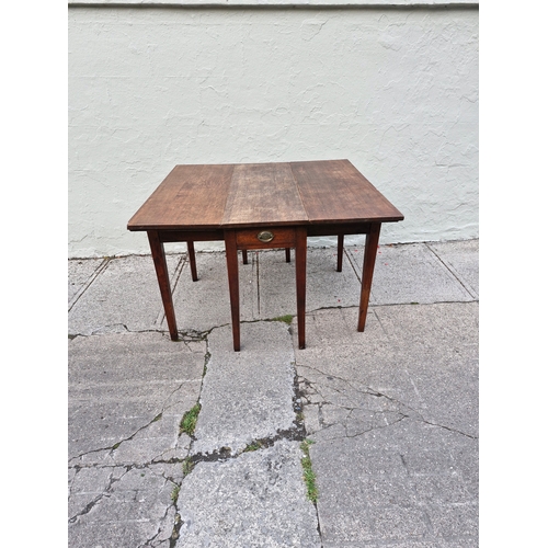 85 - Folding drop leaf table with side drawers