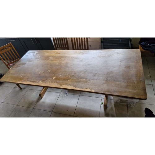 172 - Oak refectory style kitchen table